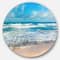 Designart - Indian Ocean Panoramic View' Extra Large Seashore Metal Circle Wall Art